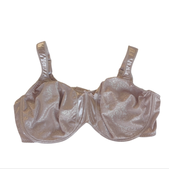 Bali Satin Tracings Full Coverage Underwire Minimizer Bra 48D Light Rose - Picture 2 of 14